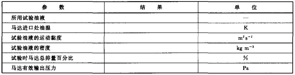 馬達的試驗結果記錄表